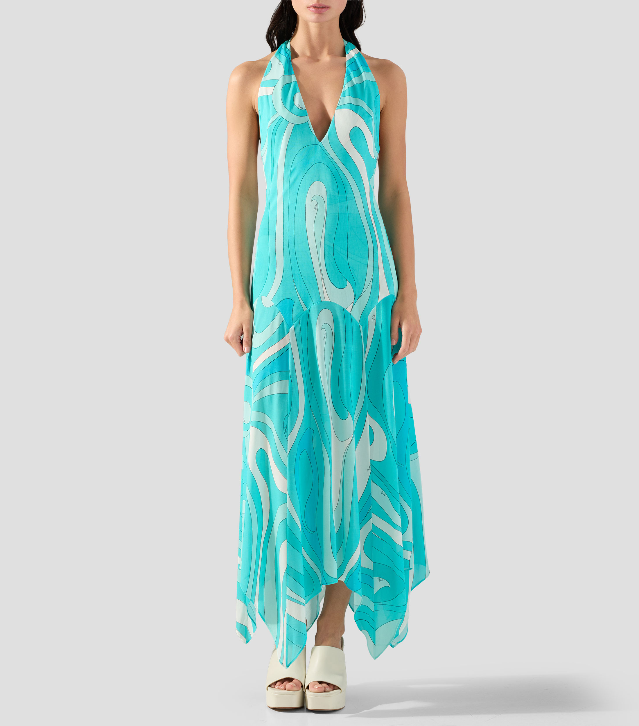 Vestido midi estampado Abito Mujer